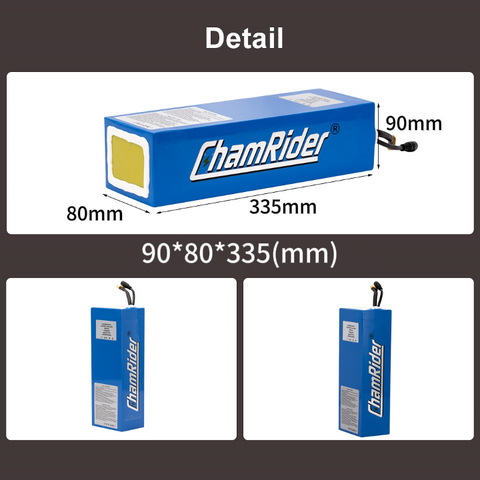 ChamRider Specials Battery Samsung 50G 48V20AH Large Capacity Battery CFK-2 Battery For Electric Bike Scooter Bafang Without Charger Europe only